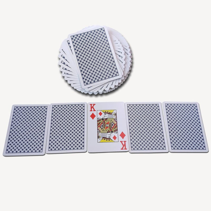 IMAGAME Plastic Playing Cards, Real Poker Size, Casino Quality, Jumbo Index, Waterproof & Washable, Perfect for Texas Hold’em Poker, 1 Blue Deck - Image 4